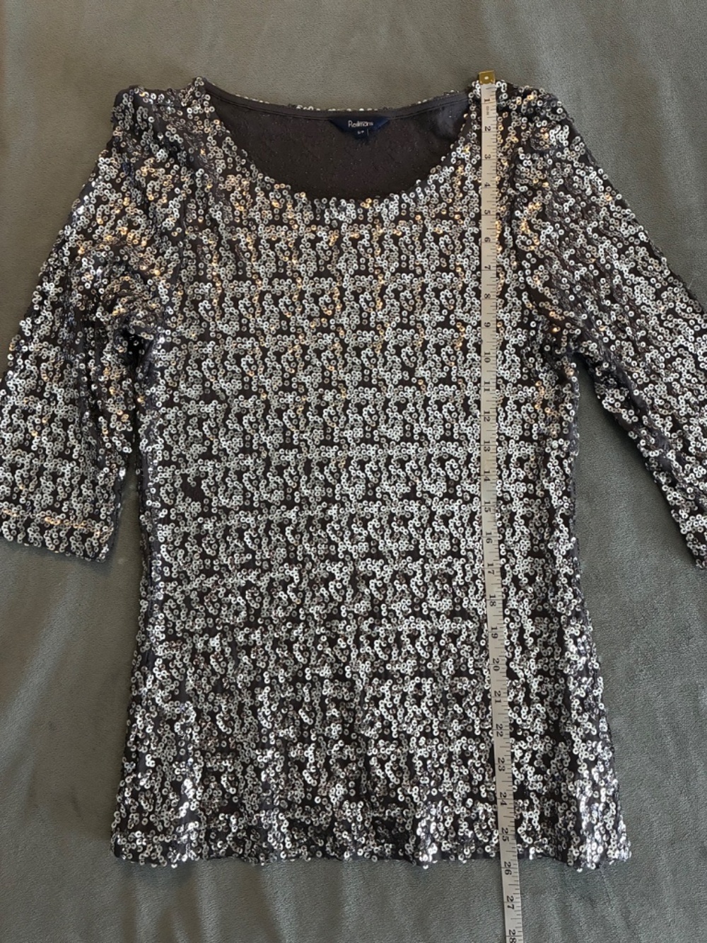 Reitmans Silver Sequin Blouse - Picture 7 of 8